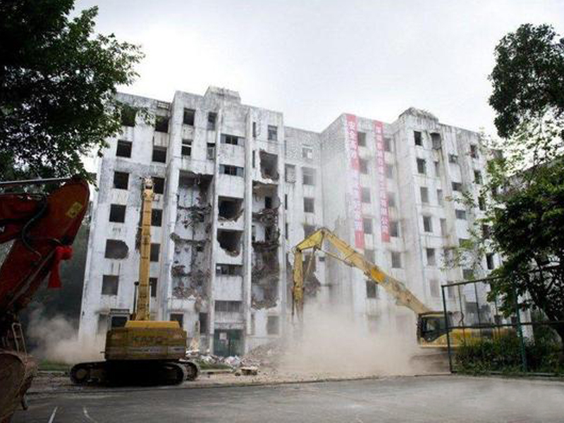 使用海沙的建筑物，墻體受損嚴(yán)重